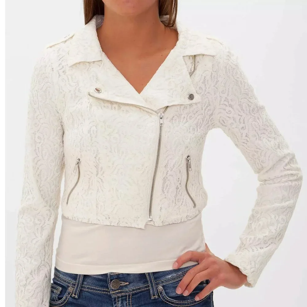 Ashley by 26 International White Overlay Jacket Size L